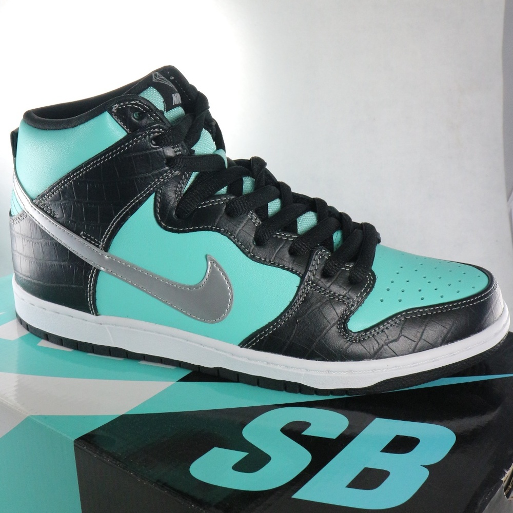 SOLD! DIAMOND SUPPLY NIKE Dunk High Prm SB Tiffany - Picture 1 of 8